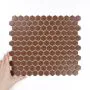 Tile Hexagon Small Brown Matte