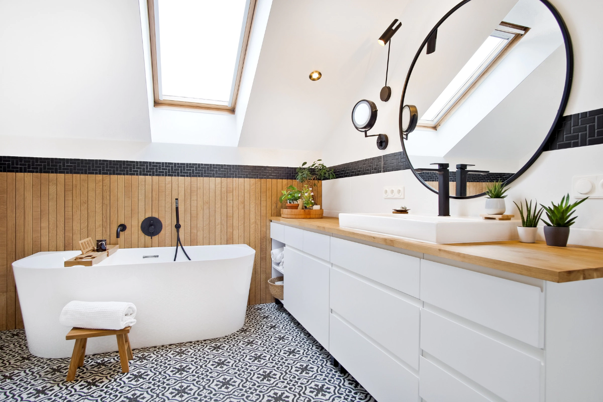 Ceramic tiles for the floor